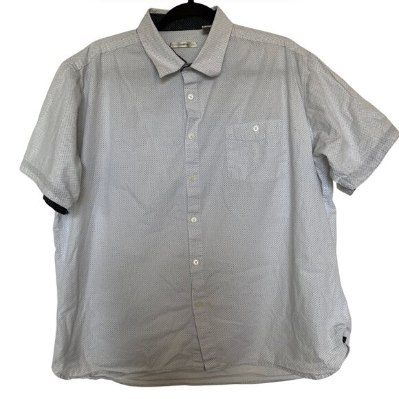 Campia Moda Men’s Short Sleeve Button Up Shirt White Small Navy Dots XL - Picture 3 of 7